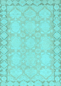 Oriental Light Blue Modern Rug, abs2630lblu