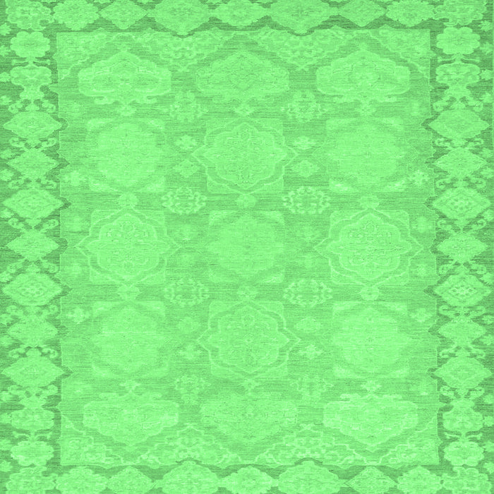 Square Oriental Emerald Green Modern Rug, abs2630emgrn