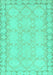 Machine Washable Oriental Turquoise Modern Area Rugs, wshabs2630turq