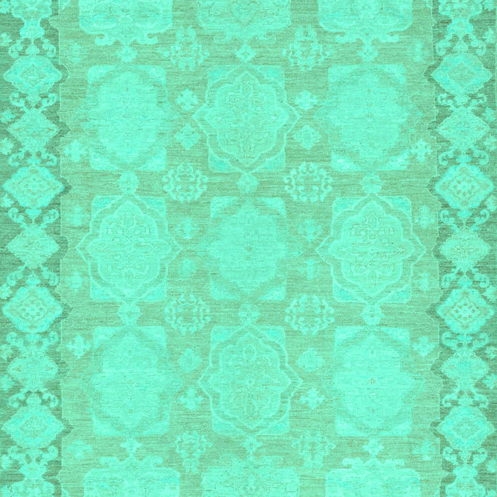 Machine Washable Oriental Turquoise Modern Area Rugs, wshabs2630turq