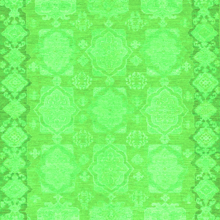 Machine Washable Oriental Green Modern Area Rugs, wshabs2630grn