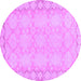 Round Oriental Purple Modern Rug, abs2630pur