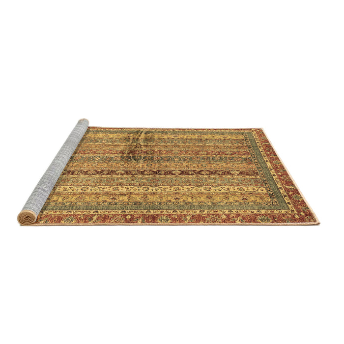 Sideview of Machine Washable Oriental Brown Modern Rug, wshabs2631brn