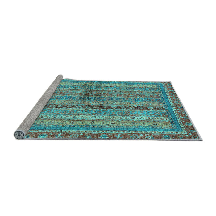 Sideview of Machine Washable Oriental Light Blue Modern Rug, wshabs2631lblu
