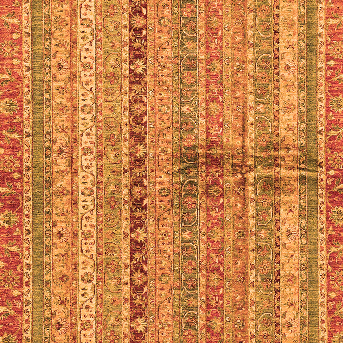 Machine Washable Oriental Orange Modern Area Rugs, wshabs2631org
