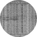 Round Oriental Gray Modern Rug, abs2631gry