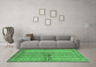 Machine Washable Oriental Emerald Green Modern Area Rugs in a Living Room,, wshabs2631emgrn