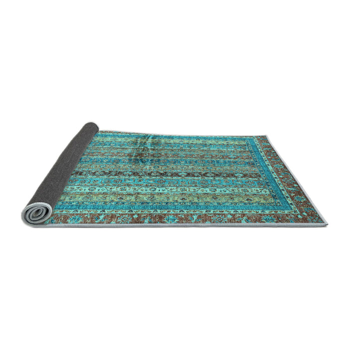 Sideview of Oriental Light Blue Modern Rug, abs2631lblu
