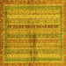 Square Oriental Yellow Modern Rug, abs2631yw