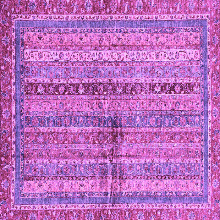 Square Machine Washable Oriental Purple Modern Area Rugs, wshabs2631pur