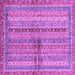 Square Machine Washable Oriental Purple Modern Area Rugs, wshabs2631pur