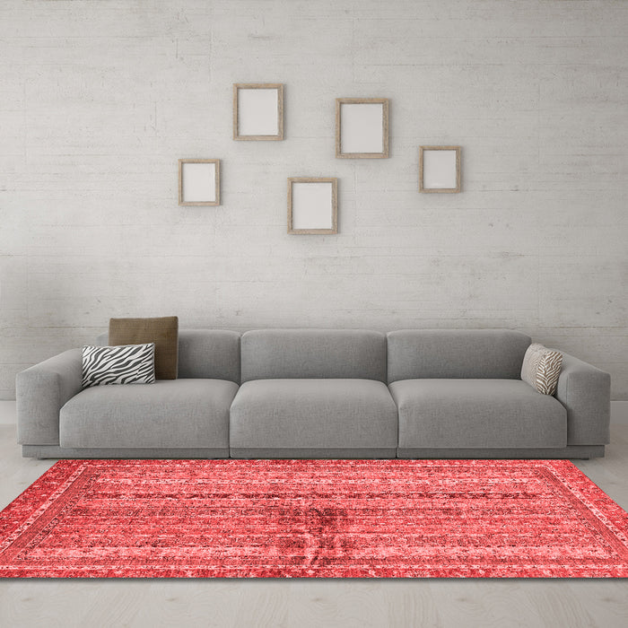 Modern Red Washable Rugs