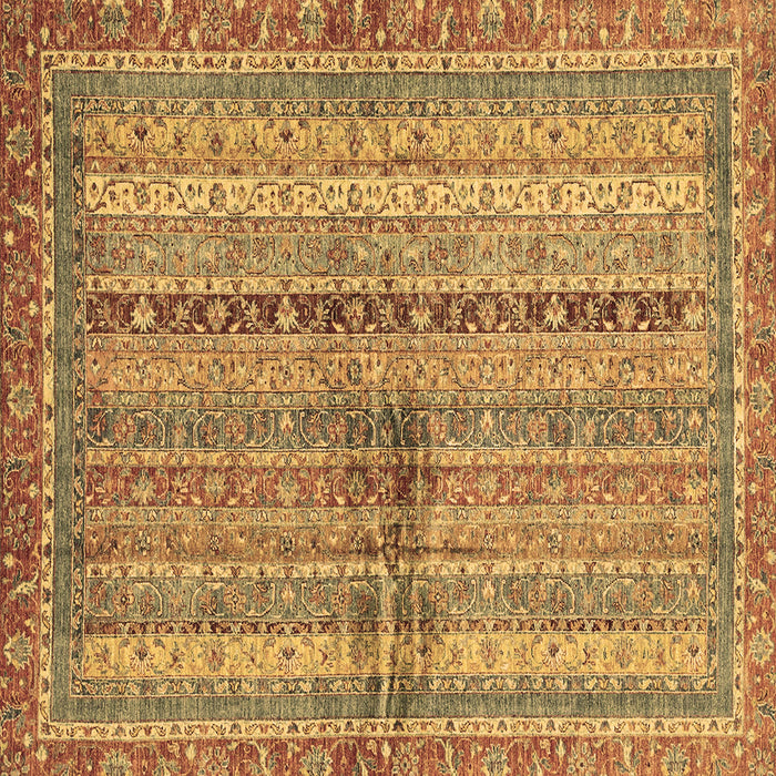 Square Oriental Brown Modern Rug, abs2631brn