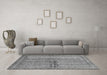 Machine Washable Oriental Gray Modern Rug in a Living Room,, wshabs2631gry