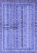 Machine Washable Oriental Blue Modern Rug, wshabs2631blu