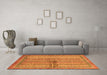 Machine Washable Oriental Orange Modern Area Rugs in a Living Room, wshabs2631org