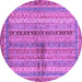 Round Oriental Purple Modern Rug, abs2631pur