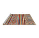 Sideview of Machine Washable Abstract Chestnut Red Rug, wshabs2632