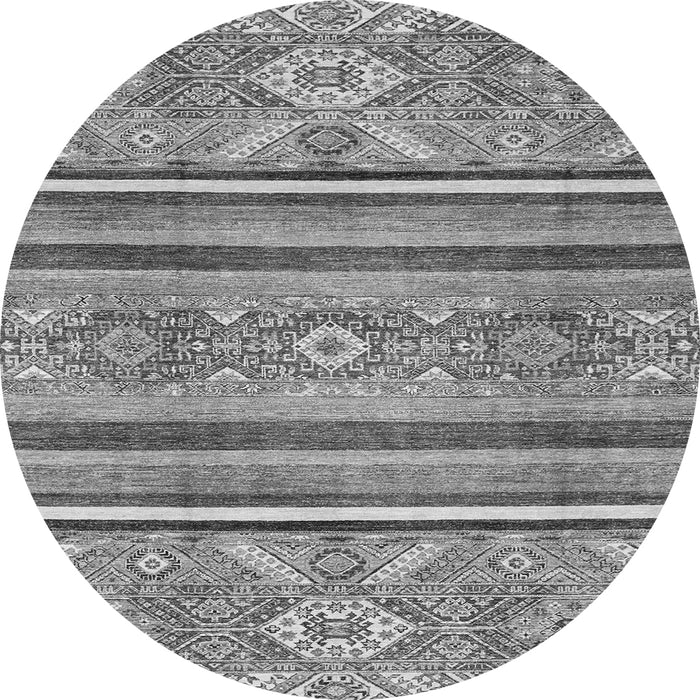 Round Oriental Gray Modern Rug, abs2632gry