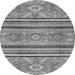 Round Oriental Gray Modern Rug, abs2632gry