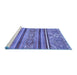 Sideview of Machine Washable Oriental Blue Modern Rug, wshabs2632blu