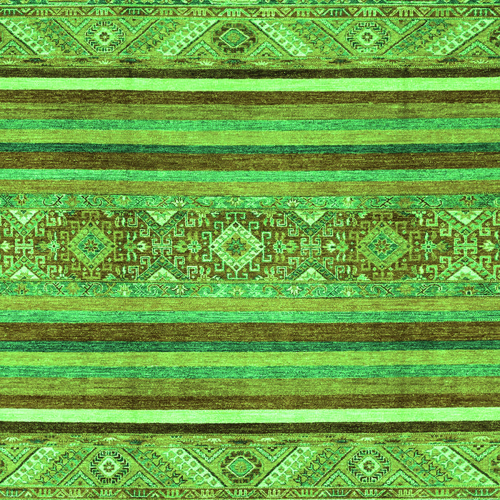 Machine Washable Oriental Green Modern Area Rugs, wshabs2632grn