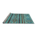 Sideview of Machine Washable Oriental Light Blue Modern Rug, wshabs2632lblu