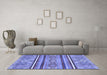 Machine Washable Oriental Blue Modern Rug in a Living Room, wshabs2632blu