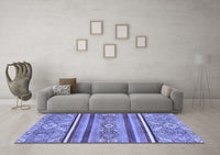 Machine Washable Oriental Blue Modern Rug, wshabs2632blu