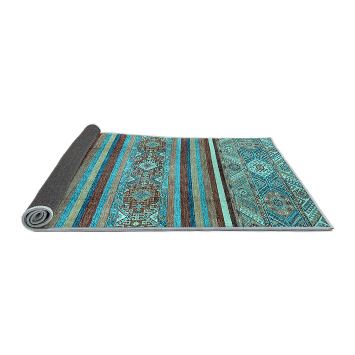 Sideview of Oriental Light Blue Modern Rug, abs2632lblu