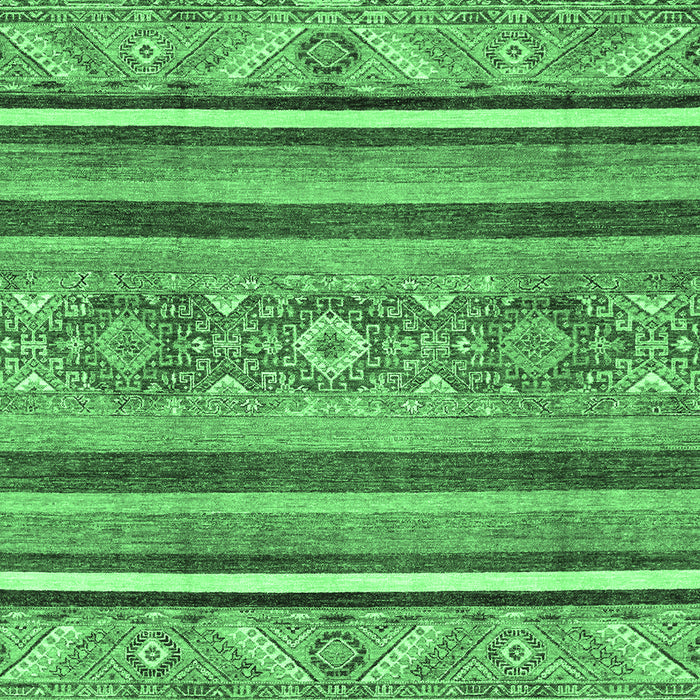 Machine Washable Oriental Emerald Green Modern Area Rugs, wshabs2632emgrn