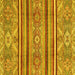 Square Machine Washable Oriental Yellow Modern Rug, wshabs2632yw