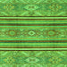 Square Machine Washable Oriental Green Modern Area Rugs, wshabs2632grn