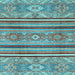 Square Oriental Light Blue Modern Rug, abs2632lblu