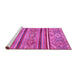 Sideview of Machine Washable Oriental Pink Modern Rug, wshabs2632pnk