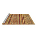 Sideview of Machine Washable Oriental Brown Modern Rug, wshabs2632brn