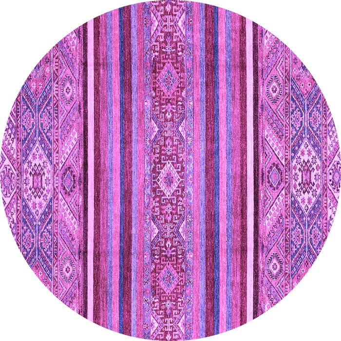 Round Machine Washable Oriental Purple Modern Area Rugs, wshabs2632pur
