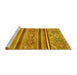 Sideview of Machine Washable Oriental Yellow Modern Rug, wshabs2632yw