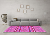 Machine Washable Oriental Pink Modern Rug, wshabs2632pnk