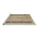 Sideview of Machine Washable Abstract Brown Rug, wshabs2633