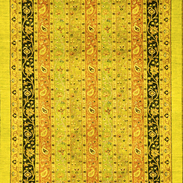 Machine Washable Oriental Yellow Modern Rug, wshabs2633yw
