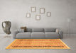Machine Washable Oriental Orange Modern Area Rugs in a Living Room, wshabs2633org