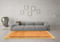 Machine Washable Oriental Orange Modern Rug, wshabs2633org