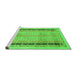 Sideview of Machine Washable Oriental Green Modern Area Rugs, wshabs2633grn