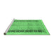 Sideview of Machine Washable Oriental Emerald Green Modern Area Rugs, wshabs2633emgrn