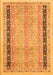 Machine Washable Oriental Orange Modern Area Rugs, wshabs2633org