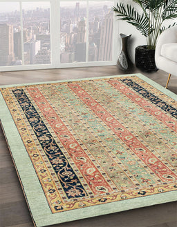 Machine Washable Abstract Brown Rug in a Family Room, wshabs2633