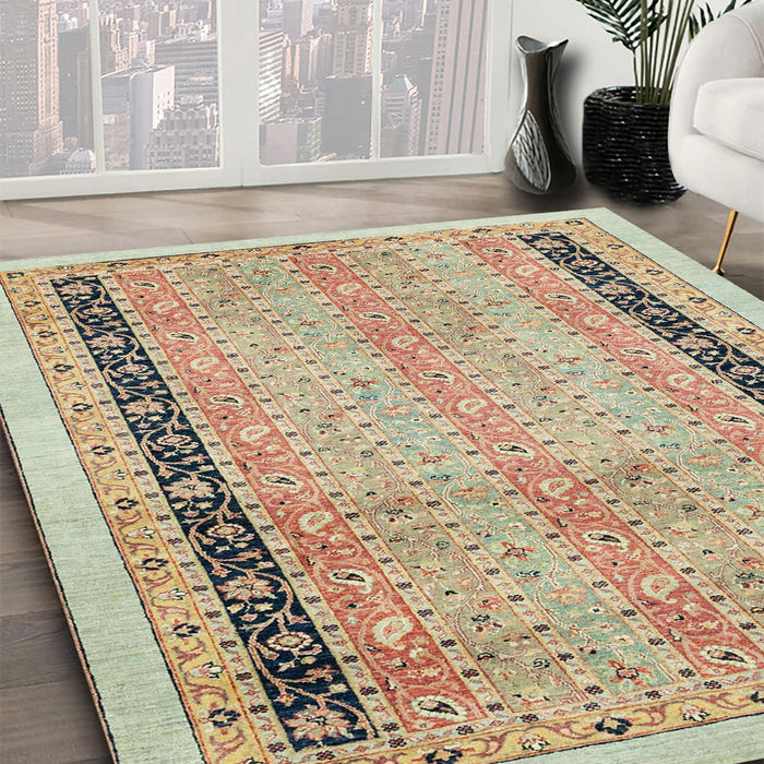 Machine Washable Abstract Brown Rug in a Family Room, wshabs2633