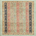 Square Abstract Brown Oriental Rug, abs2633