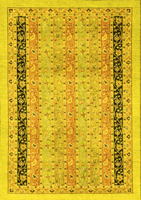 Oriental Yellow Modern Rug, abs2633yw